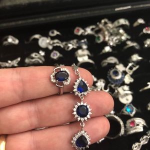 925 stamped sterling silver sapphire bracelet